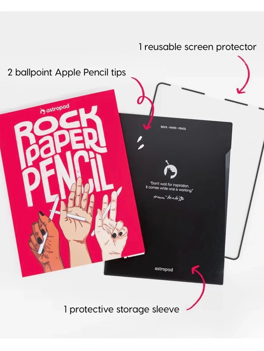 Astropad Rock Paper Tablet Screen Protector Paper-like with Pencil Nibs